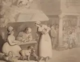 Tommy Stichwell, Cobbler and Dog-Doctor Pen by Thomas Rowlandson, Pen, ink and watercolour over pencil, sold Mar 2019