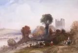 Rochester Castle by Charles Marshall, Watercolour with bodycolour and stopping out, offered Mar 2019
