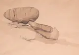 Maen Rock by Samuel Prout, Pencil and wash on buff paper, sold Mar 2019
