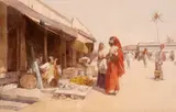 The fruit seller by Carlton Alfred Smith, 1921, Watercolour over pencil, sold Mar 2019