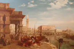 The Doge's Palace from the Dogana by Edward Pritchett, Oil on canvas, sold Mar 2019