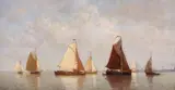 Dutch BargesSignedOil on panel16 by Everhardus Koster, Oil on panel, sold Mar 2019