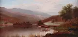 Cattle watering in a highland lake landscapeSignedOil on canvas30 by William Mellor, Oil on canvas, sold Mar 2019