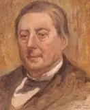 Portrait of Eugène LabicheSigned and inscribed with by Marcellin Desboutin, 1886, Oil on board, sold Mar 2019
