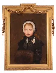 Little MaudSigned with initials and dated 1880 by Edwin Longsden Long, 1880, Oil on canvas, sold Mar 2019