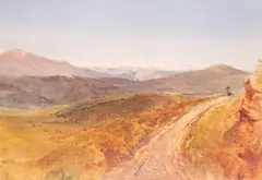 The Alpes Maritime Signed and inscribed Sketch from nature by Bernard Walter Evans, Watercolour with pencil, offered Mar 2019