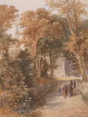 Sunday MorningSigned and dated 1858Watercolour over pencil36 by William Hull, 1858, Watercolour over pencil, offered Mar 2019