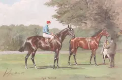 Ard Patrick and SceptreSigned and titledWatercolour with bodycolour by John Beer, Watercolour with bodycolour heightened with white, sold Mar 2019