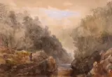 Fisherman in a river landscapeWatercolour23 by David Hall McKewan, Watercolour, offered Mar 2019