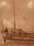 The stern quarters of a boatPen by Francis Place, Pen, ink and wash, sold Mar 2019