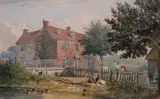 Exterior and interior views of a Farmhouse at Holbrook by John Preston Neale, watercolour and pencil, sold Mar 2019