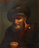 Portrait of a gentleman by Christian Wilhelm Ernst Dietrich, oil on card, sold Nov 2014