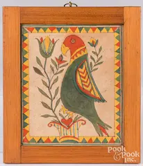 parrot by David Y. Ellinger, watercolor, sold Feb 2022