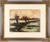 landscape by Pierre Letellier, oil on canvas, sold Feb 2022