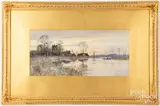 landscapes by Robert W. Fraser, watercolor, sold Feb 2022