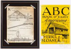 illustration for ABC Book of Early Americana by Eric Sloane, ink, sold Feb 2022