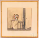 interior by Philip Jamison, mixed media, sold Feb 2022
