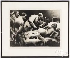 Ward Rounds by Robert Riggs, lithograph, sold Feb 2022