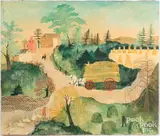 landscape by Jeanne Davies, oil on canvas, sold Feb 2022