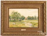 Idyll in English Park by John William Whiteley, watercolor, sold Feb 2022
