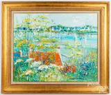 Les Ombelles Jaunes by Yolande Ardissone, oil on canvas, sold Feb 2022
