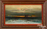 sunset landscape by Christopher Shearer, oil on canvas, sold Jan 2022