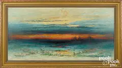 sunrise landscape by Christopher Shearer, oil on canvas, sold Jan 2022