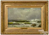 on poplar panel coastal scene by William Trost Richards, oil, sold Jan 2022