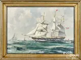 of the packet ship Margaret Evans by John Stobart, oil on canvas, sold Jan 2022