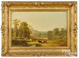 landscape with cows by James McDougal Hart, oil on canvas, sold Jan 2022