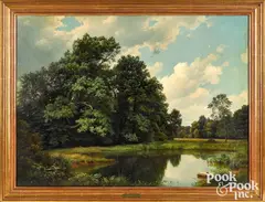 landscape by Carl Weber, oil on canvas, sold Jan 2022