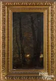 wooded landscape with figures by John Heyl Raser, oil on canvas, sold Jan 2022