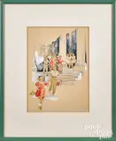 illustrations of children by Clara Elsene Peck, watercolor and gouache, sold Jan 2022