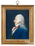 profile portrait of a gentleman by James Sharples, pastel, sold Jan 2022