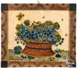 theorem of a basket of berries by David Y. Ellinger, oil on velvet, sold Jan 2022