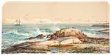 Narragansett Rhode Island by Edmund Darch Lewis, watercolor and gouache, sold Dec 2021