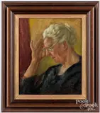 titled My Mother by Alexander Kruse, oil on board, sold Dec 2021