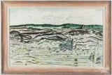 Morning Mist Panther Valley by Garrett B. Conover, mixed media, sold Dec 2021