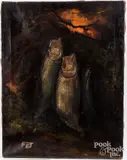 of fish by Jacob Miesse, oil on canvas, sold Dec 2021