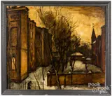 Little Yard by Irina Birulja, oil on board, sold Dec 2021