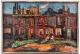 Row Houses by Abraham Hankins, oil on canvas, sold Dec 2021