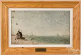 coastal scene by Albert Jean Adolphe, oil on canvas, sold Dec 2021