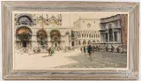 street scene by Luigi Pagan, oil on canvas, sold Dec 2021