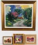 PAINTINGS, LOT OF FOUR by Jodi John, oil on canvas and board, sold Apr 2023
