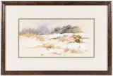 LANDSCAPE PAINTING by Rebecca Patman Chandler, watercolor on paper, sold Apr 2023