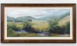 LANDSCAPE PAINTING by Steven W. Dunn, oil on board, sold Apr 2023