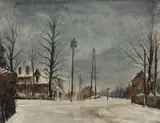 VIEW OF WATERMAEL-BOITSFORT by Léopold Lévy, watercolor on paper, sold Apr 2023