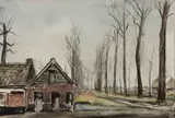 LANDSCAPE PAINTING by Léopold Lévy, watercolor and pastel on paper, offered Apr 2023