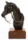 Untitled by Leslie Spano, BRONZE HORSE SCULPTURE, signed and numbered ", sold Apr 2023