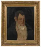 ATTRIBUTED, PORTRAIT OF HEGUM BREIDENBACH by Johann Jakob Schlesinger, oil on canvas, sold Apr 2023